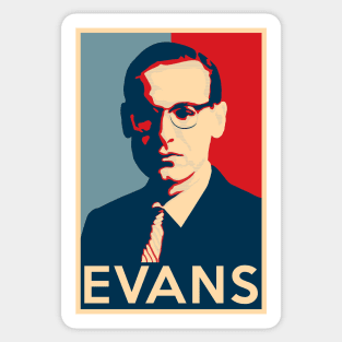 Bill Evans Hope Poster - Sizes of Jazz History Sticker